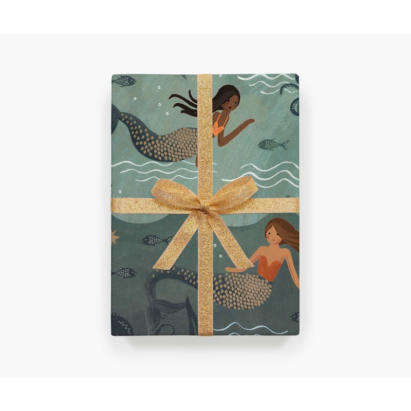 Rifle Paper Co Roll of 3 Mermaid Wrapping Sheets