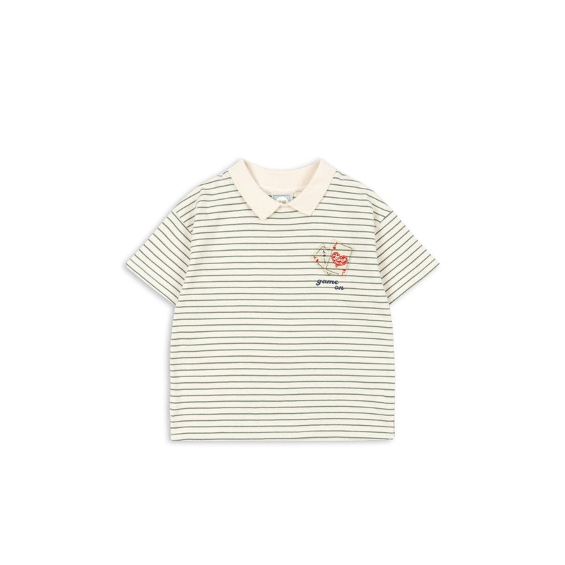 Konges Sljd RHW x KS Gameon Tee GOTS - Terra Stripe