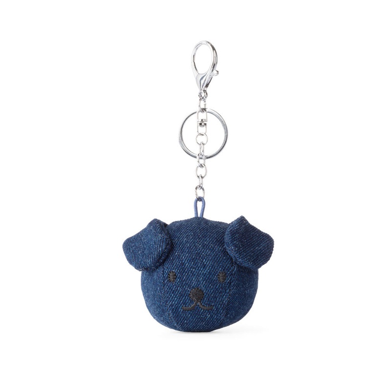 Miffy Snuffy Bag Hanger Raw Denim 10cm