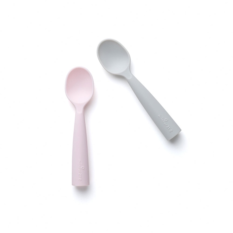 Miniware Training Spoon Set - Grey + Cotton Candy