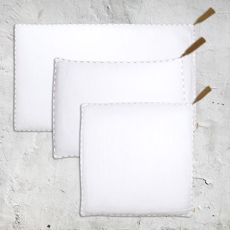 Numero 74 Cushion Cover Plain With Padding Cushion White