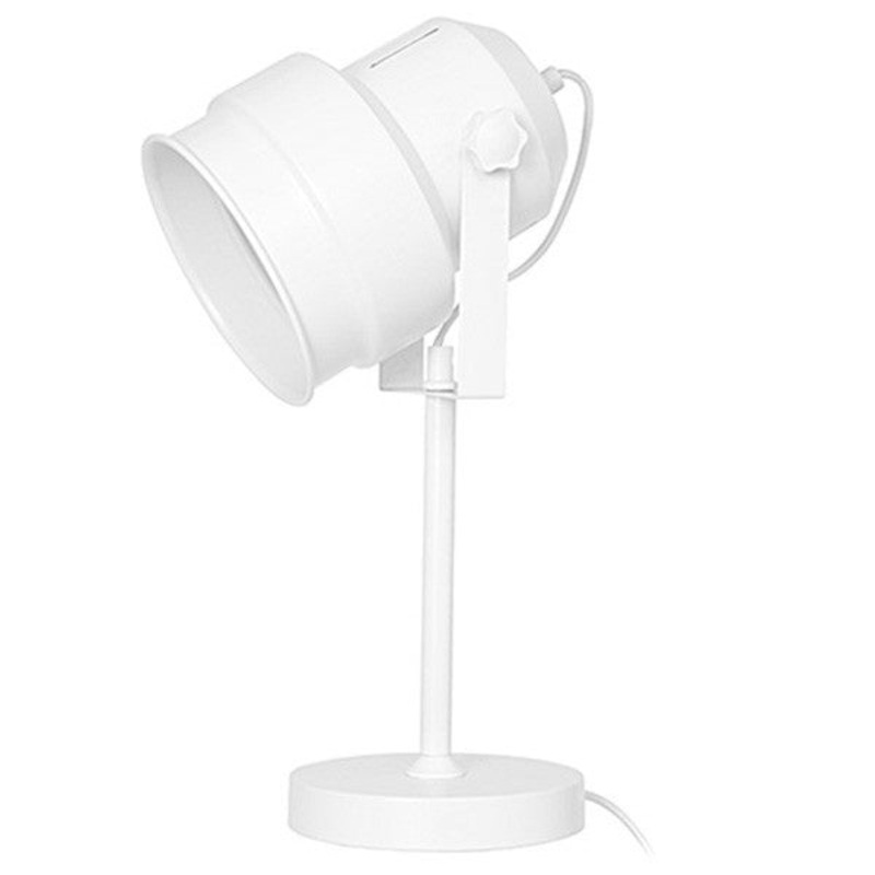 Present Time Table Lamp Studio Metal White H42cm x D15cm