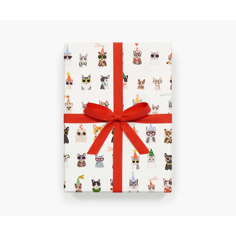 Rifle Paper Co Roll of 3 Party Cats Wrapping Sheets