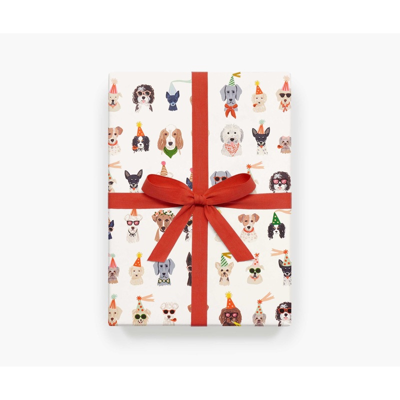 Rifle Paper Co Roll of 3 Party Dogs Wrapping Sheets