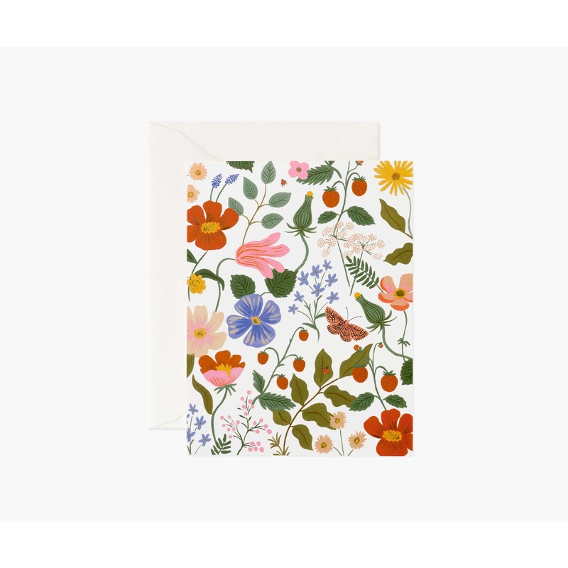 Rifle Paper Co Strawberry Fields Cream Card