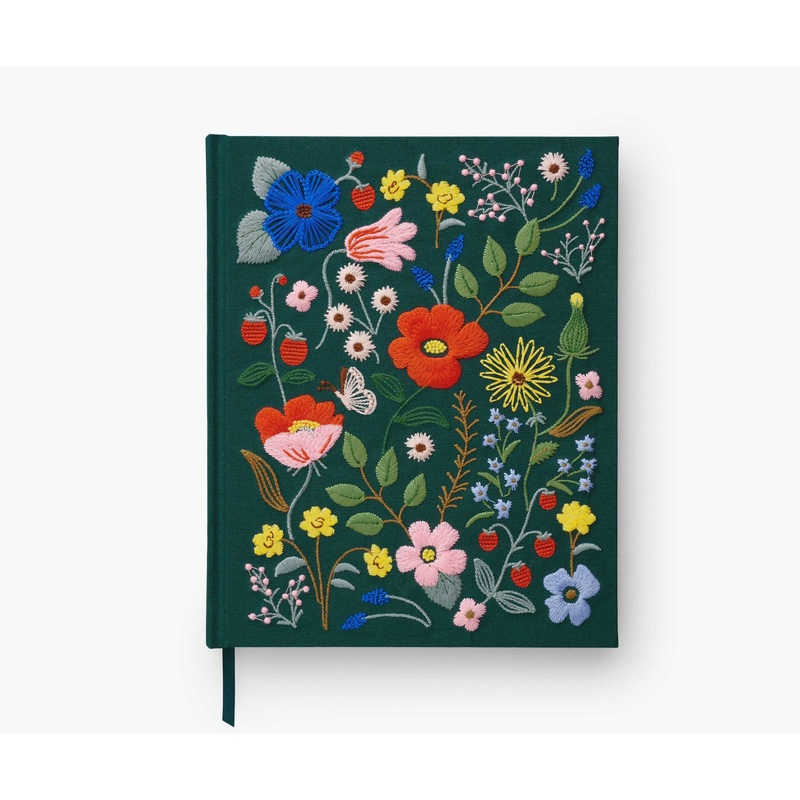 Rifle Paper Co Strawberry Fields Embroidered Fabric Sketchbook