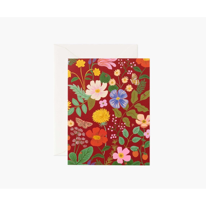 Rifle Paper Co Strawberry Fields Red Card