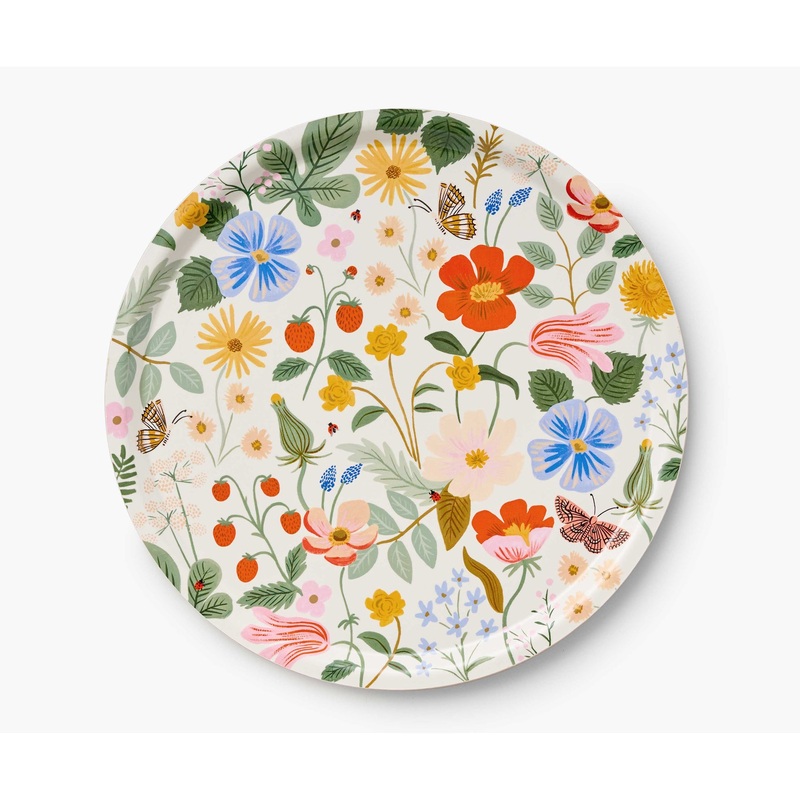 Rifle Paper Co Strawberry Fields Round Tray