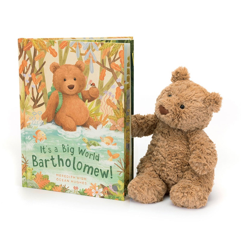 Jellycat It's A Big World Bartholomew Book and Bartholomew Bear