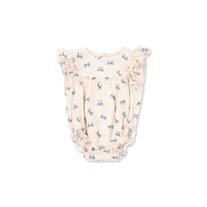 Konges Sljd Coco Romper GOTS  -  Bow Bleu