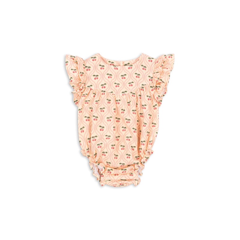 Konges Sljd Coco Romper GOTS - Cherry Pink Motif
