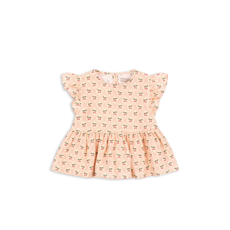 Konges Sljd Coco Top GOTS - Cherry Pink Motif