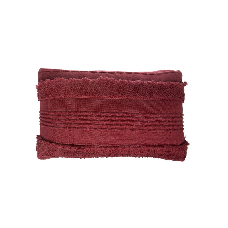 Lorena Canals Air Savannah Red Machine Washable Knitted Cushion