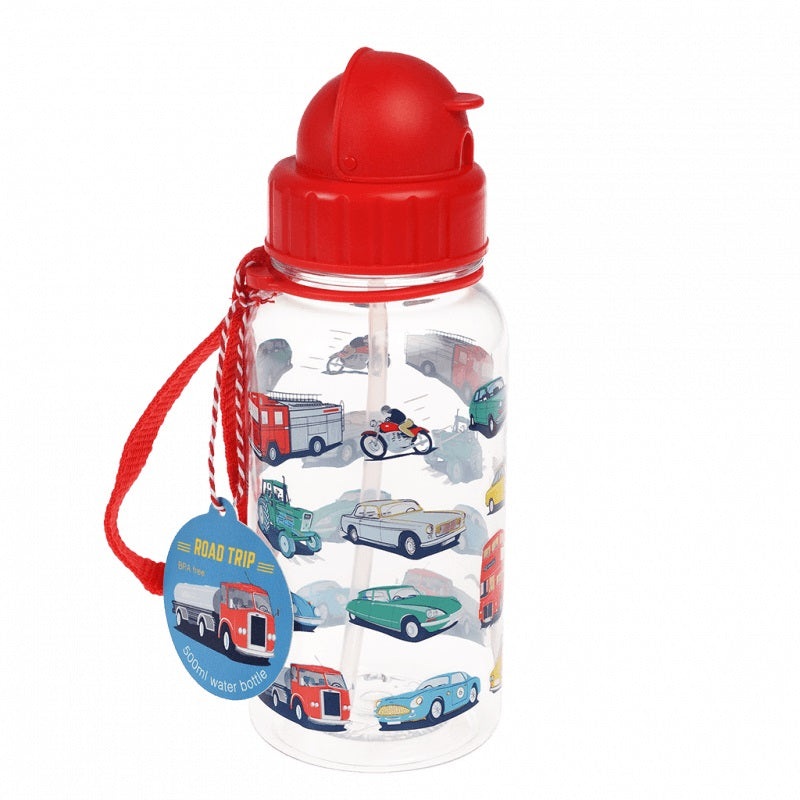 Rex Children's Water Bottle with Straw 500ml - Road Trip