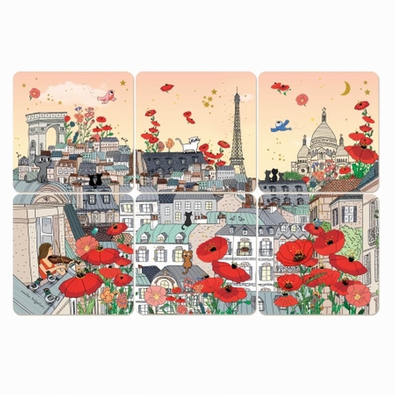 Cartes D' ArtCoasters Paris Flowers