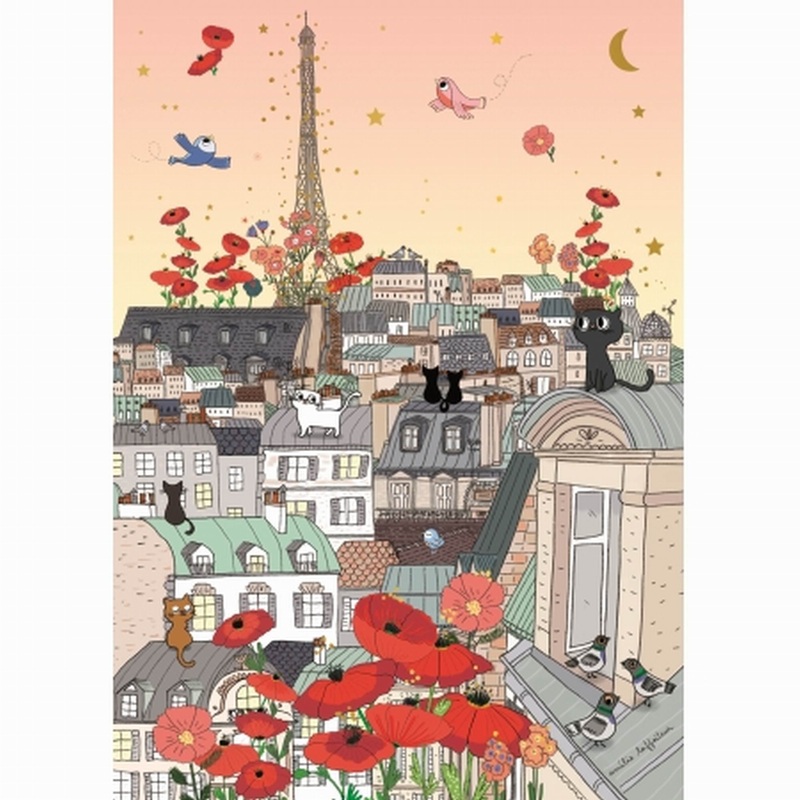 Cartes D' ArtNotebook A5 Paris Poppies