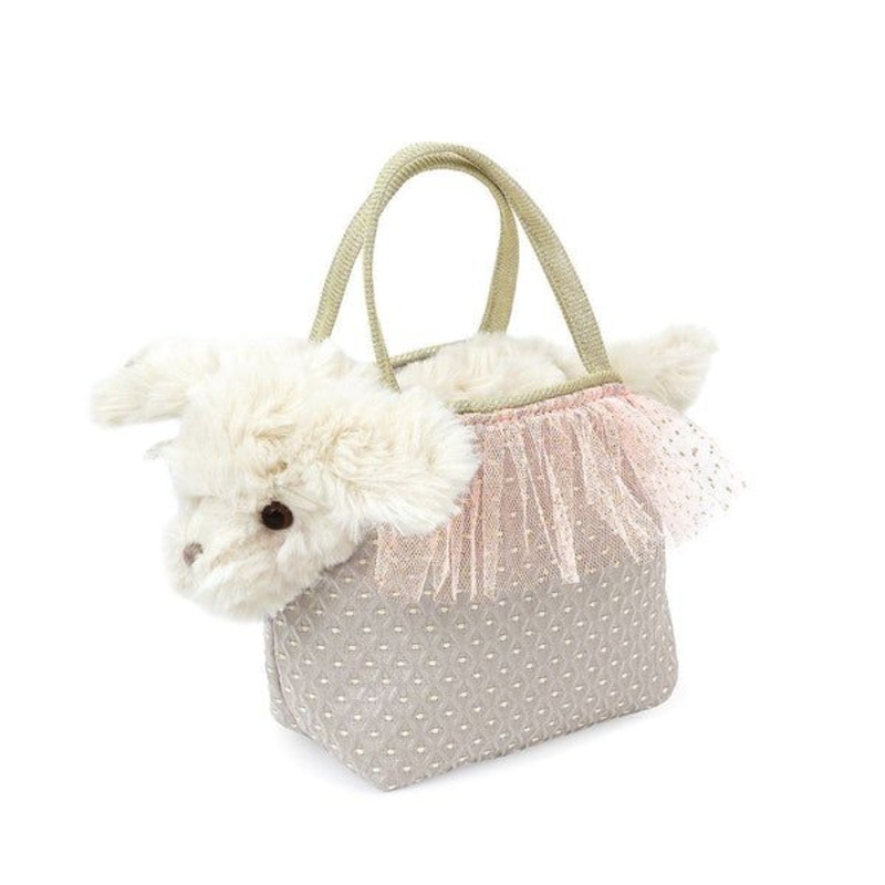 Mon Ami Sugar Maltese Puppy Plush Toy and Purse Set