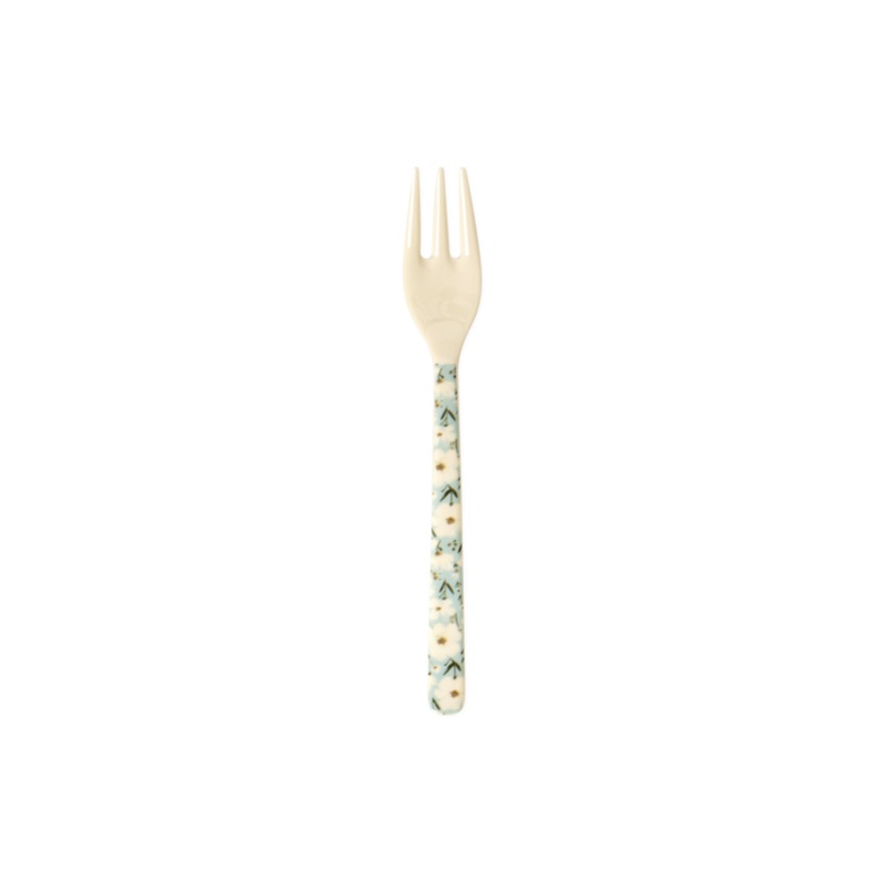 Rice DK Cake Fork with Summer Bloom Print - Mint