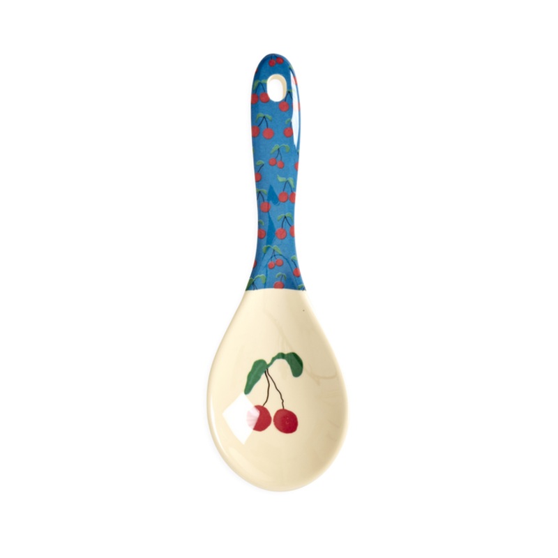 Rice DK Salad Spoon - Blue - Cherry Love Print