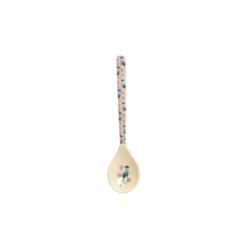 Rice DK Teaspoon with Exotic Bird Print - Soft Pink