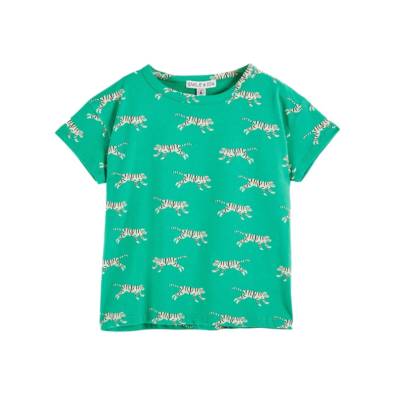 Emile et Ida Tee Shirt Imprime All Over - Tigre Gazon