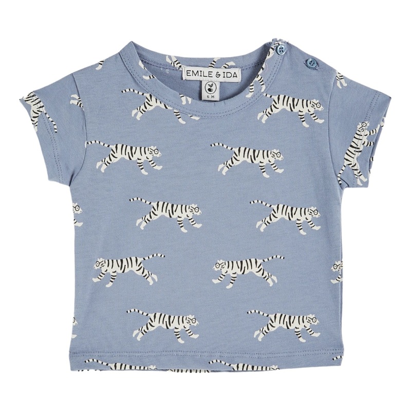 Emile et Ida Tee Shirt Imprime All Over - Tigre Lavande