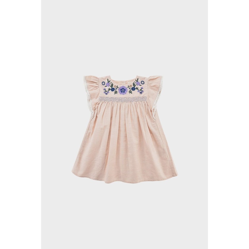 Louise Misha Dress Ana - Cotton Linen - Blush