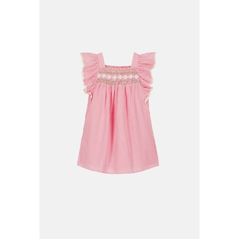 Louise Misha Dress Martine - Y/D Checks - Pink Fragola Vichy