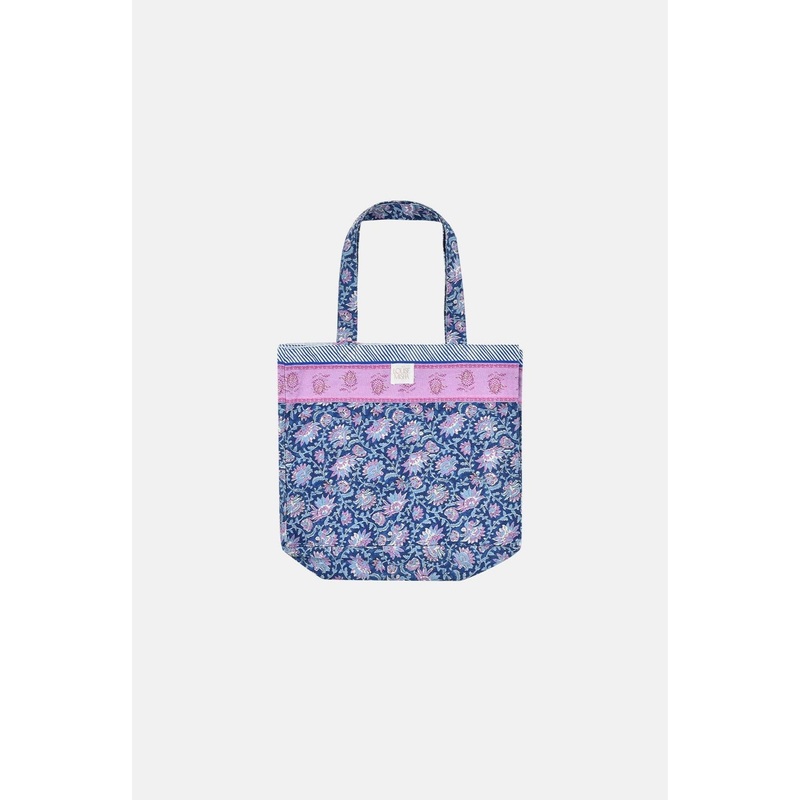 Louise Misha Tote Bag Beverly - Printed Duck Weave - Blue Capri Cove
