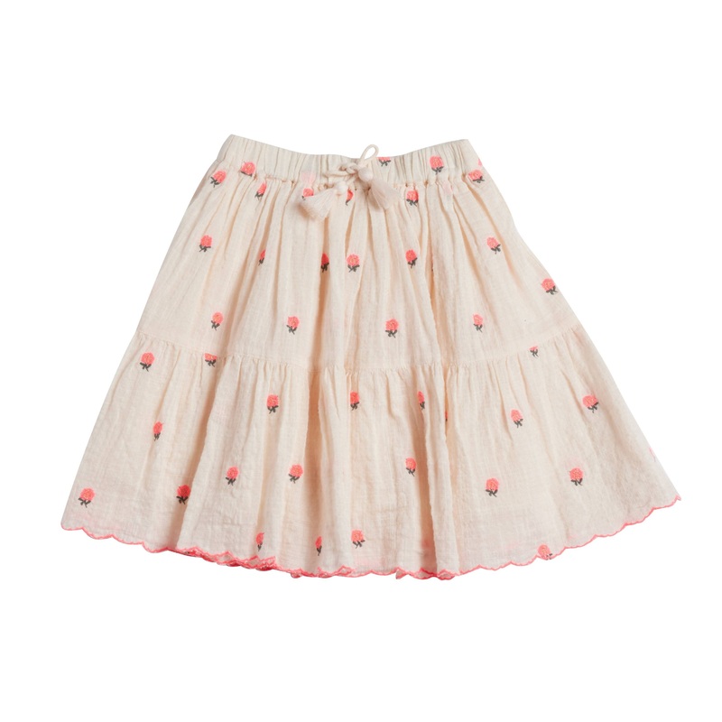 Bonheur du Jour Paris Albi Girl Skirt - Fleurs Rose