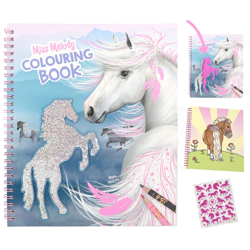 Depesche Miss Melody Colouring Book with Reversible Sequins