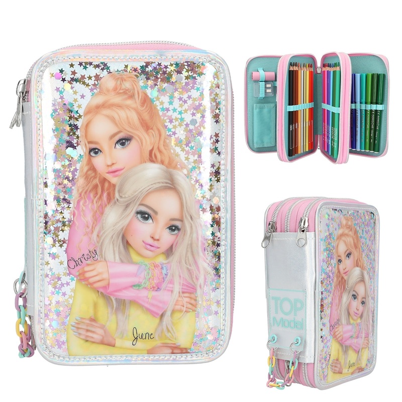 Depesche Topmodel Triple Pencil Case Electric