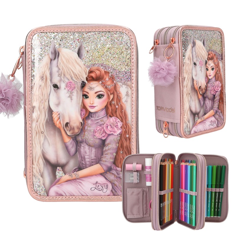 Depesche Topmodel Triple Pencil Case Viva Violet