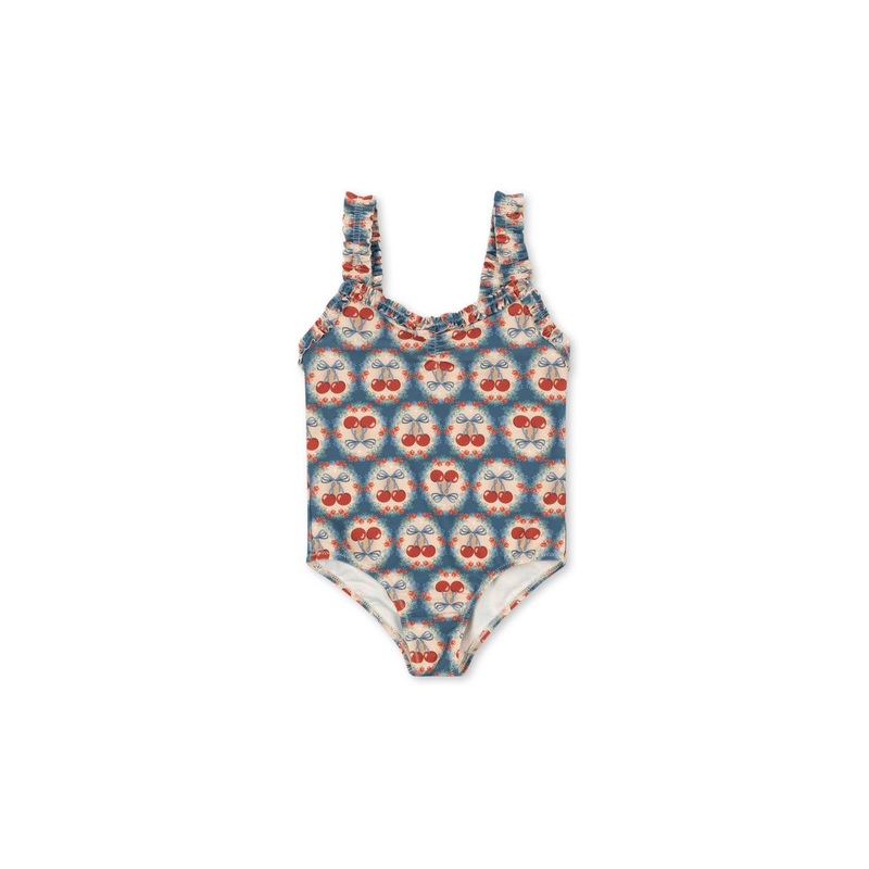 Konges Sljd Maya Swimsuit GRS - Cherry Bow Blue