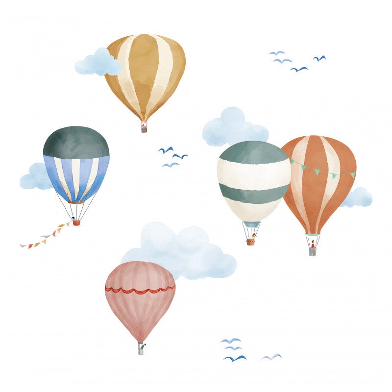 MIMI'lou Easy Stickers - Hot Air Balloons in Watercolor