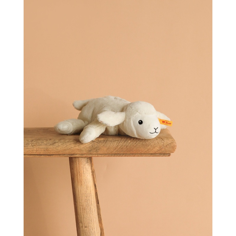 Steiff, Floppy Linda Lamb Plush Stuffed Baby Toy Animal, 8 Inches