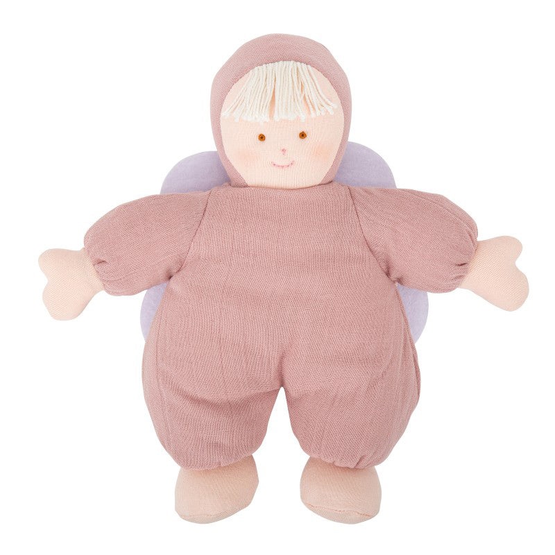 Trousselier Angel Comforter with Rattle 20cm Old Pink Organic Cotton