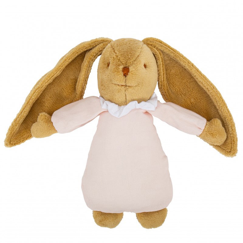 Trousselier Musical Bunny Fluffy 25cm Pouder Pink Organic Cotton