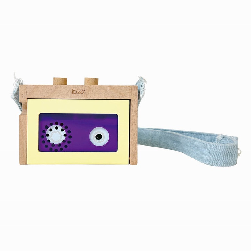 kiko+ & gg* Kiko+ Mini Tape Recorder Yellow Wooden Toy