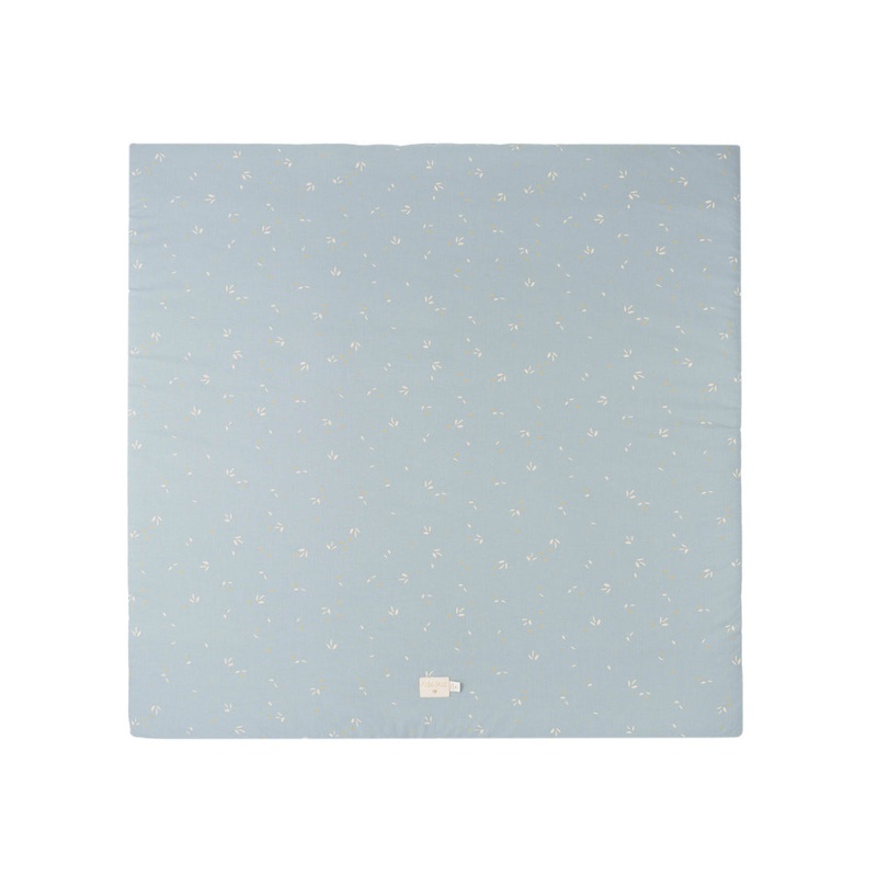 nobodinoz Colorado Square Playmat Willow Soft Blue