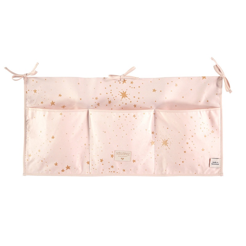 nobodinoz Merlin Crib Organizer Gold Stella / Dream Pink