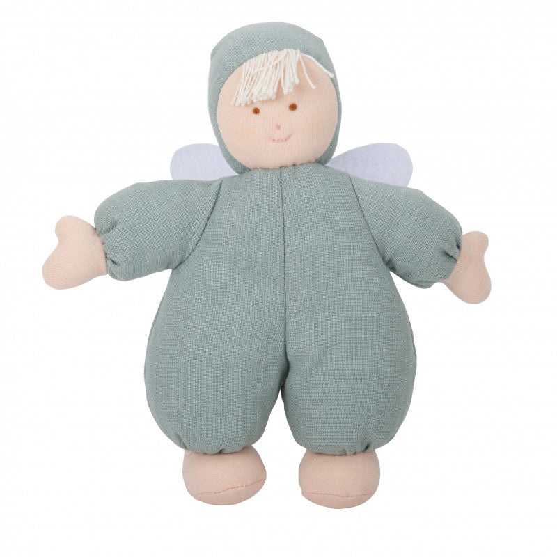 Trousselier Angel Comforter with Rattle 20cm Celadon Green Organic Cotton