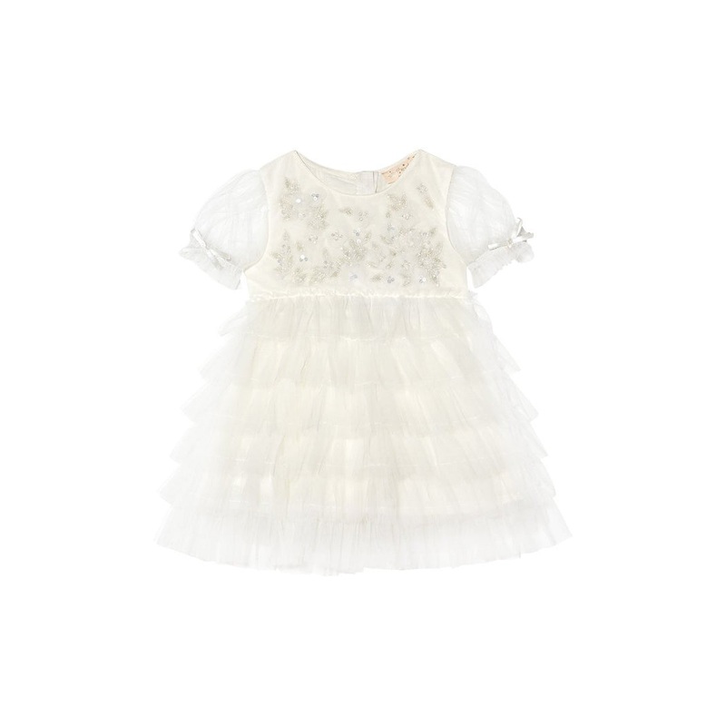 Tutu du Monde Bebe - Winter Lily Tulle Dress - Milk