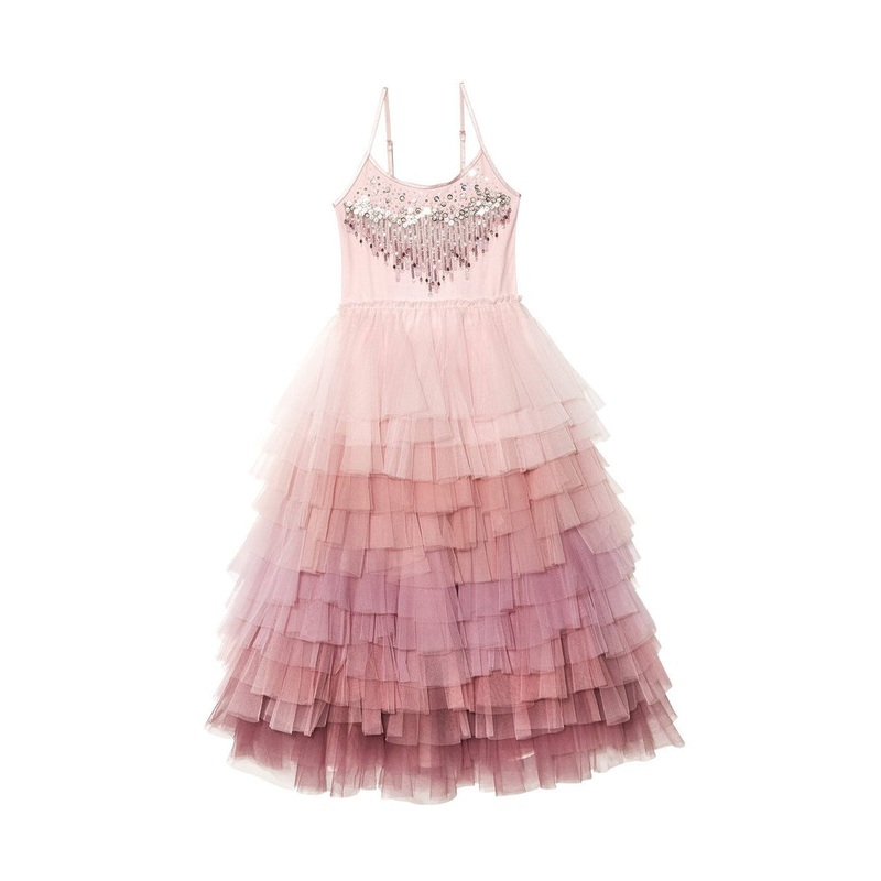 Tutu du Monde Jewel Flower Tutu Dress - Pearl Pink Mix