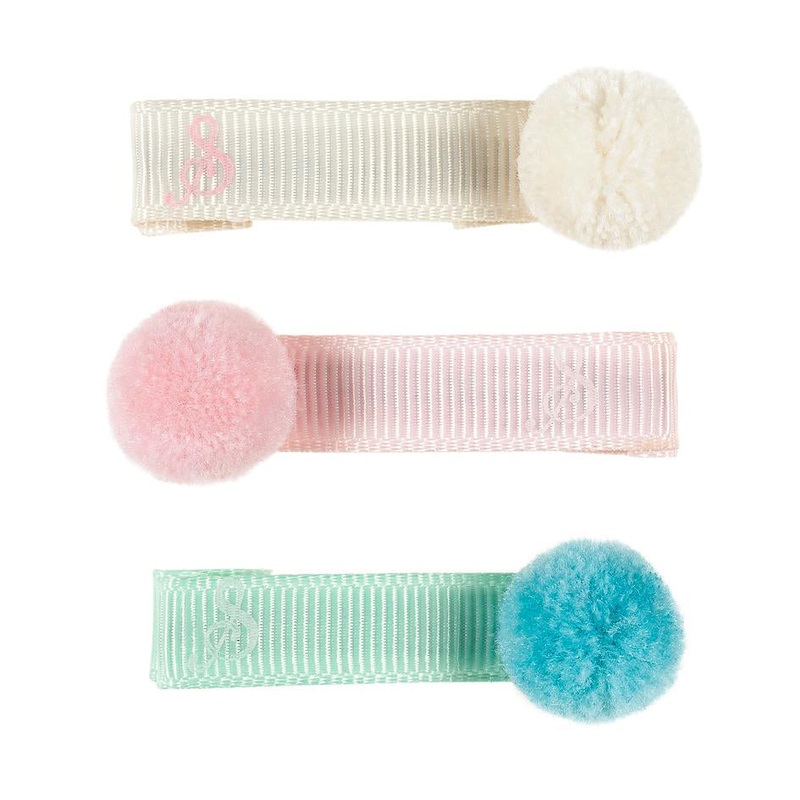 Souza 3 pcs Hair Claws Inga, Off White-Pink-Mint