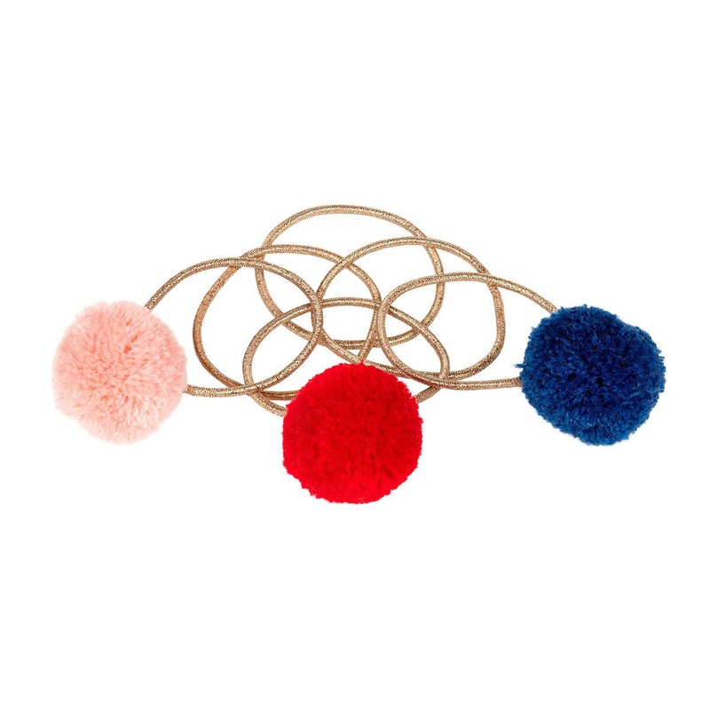 Souza Hair Elastics Arian, Red-Blue (6 Pcs/Card, 1 Card)