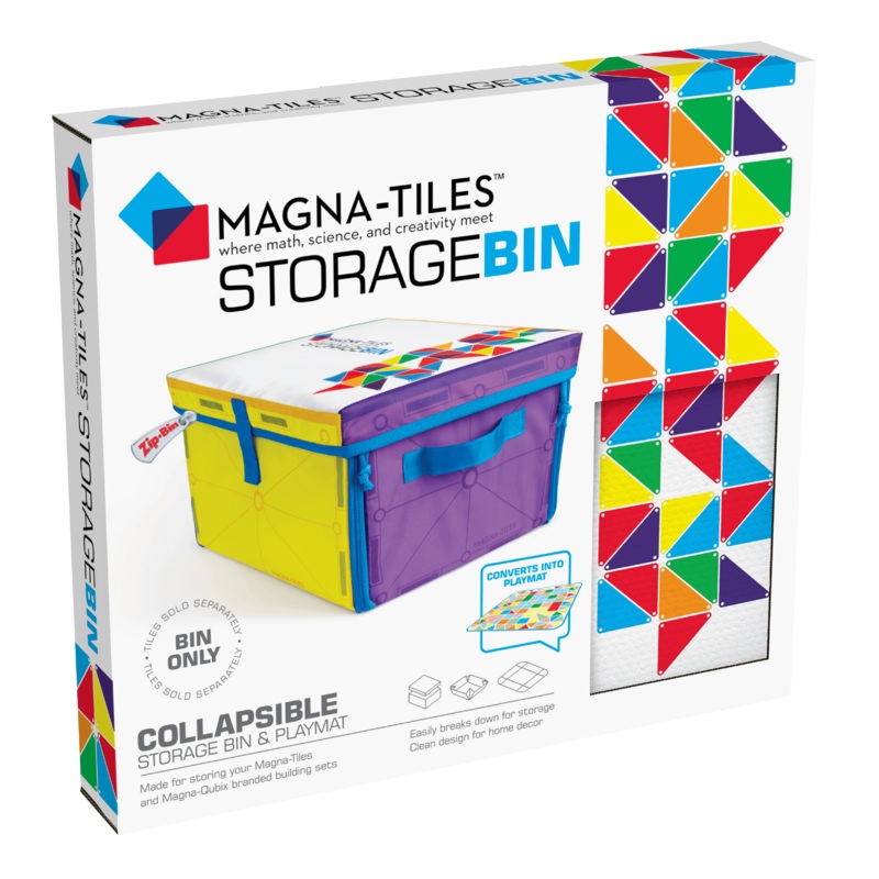 MAGNA-TILES Classic Storage Bin & Interactive Playmat