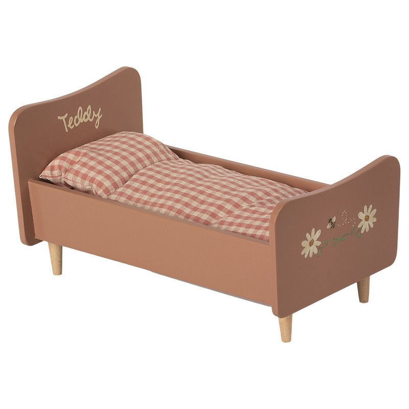 Maileg Wooden Bed, Teddy Mom - Rose