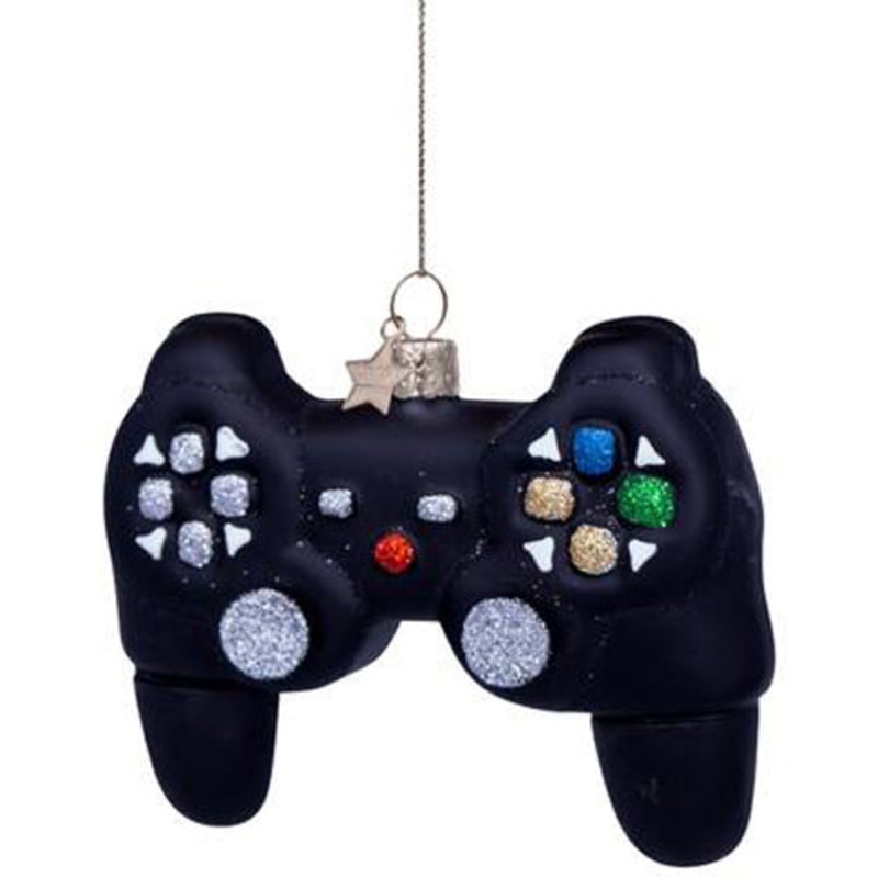 Ornament Glass Black Controller H8cm
