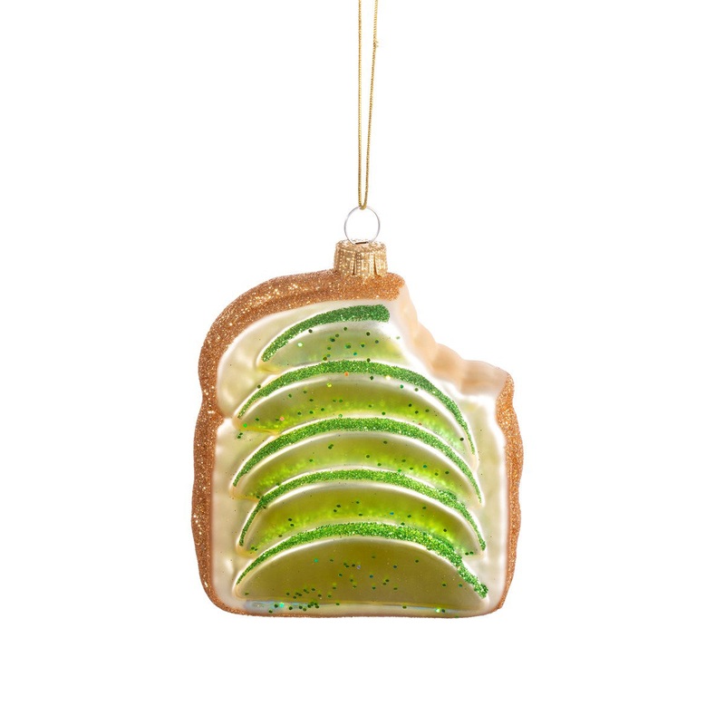 RJB Stone Avocado Toast Shaped Bauble